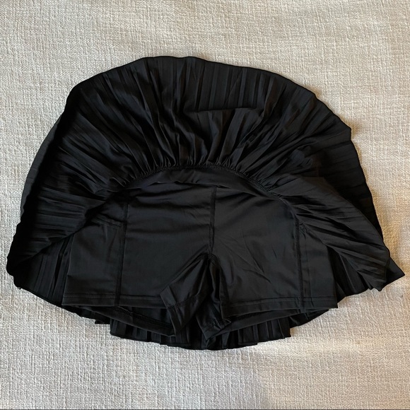 NWT 🔥 Gold Hinge Black Style Tennis Skirt w Built in Shorts Spandex with Pocket - Picture 5 of 15